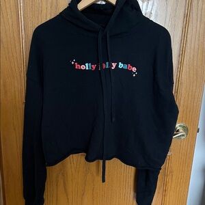 Pure Barre Black 'Holly Jolly Babe' Hoodie XL